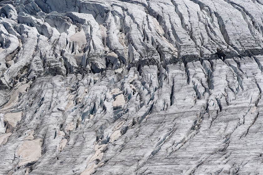 Matterhorn. Close-up on the lower Theodul glacier. Zermatt. .