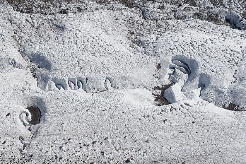 Gornergrat. Close-up on the Gorner glacier. Zermatt. .