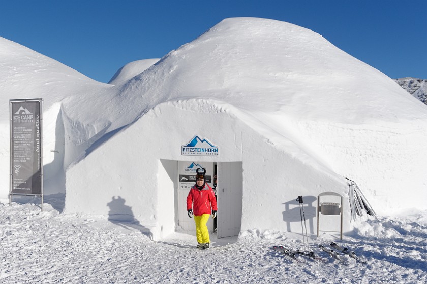 Skiing at the Kitzsteinhorn. Igloo at the ice camp. Kaprun. .