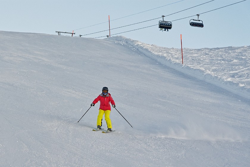 Skiing at the Corvatsch. Skiing. Sankt Moritz. .