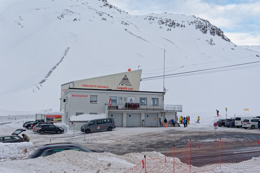 Skiing at the Diavolezza Lagalb. Lagalb valley station. Sankt Moritz. .