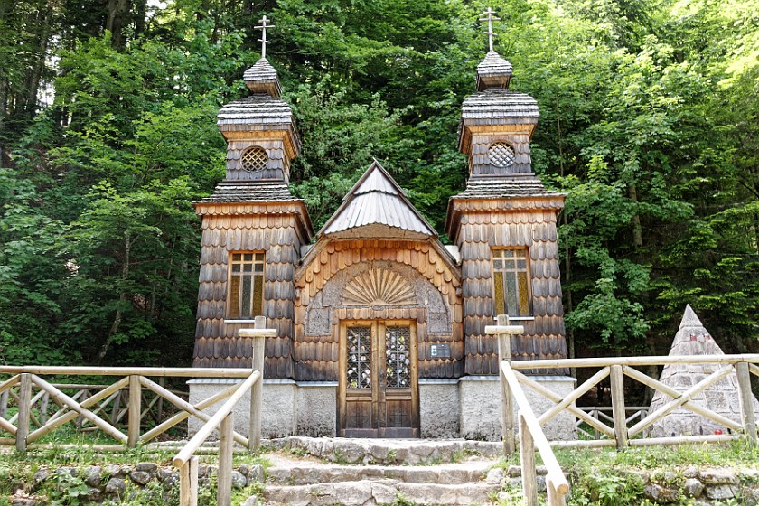Vršič Pass. Russian orthodox chapel. near Kranjska Gora. .