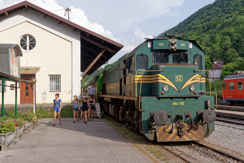 Car Train to Bohinjska Bistrica. Railcar. Most na Soči. .