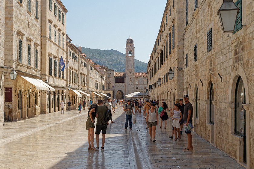 Dubrovnik. Stradum and bell tower. Dubrovnik. .