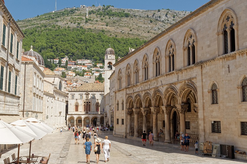 Dubrovnik. Rector's palace, city hall, Sponza palace and bell tower. Dubrovnik. .