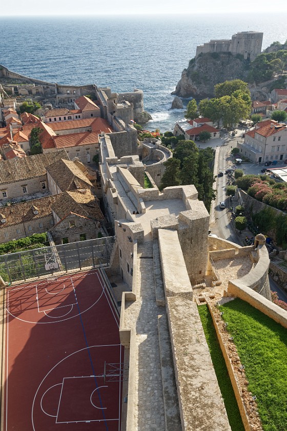 Dubrovnik. Western city wall, Pile gate and St. Lawrence fort. Dubrovnik. .