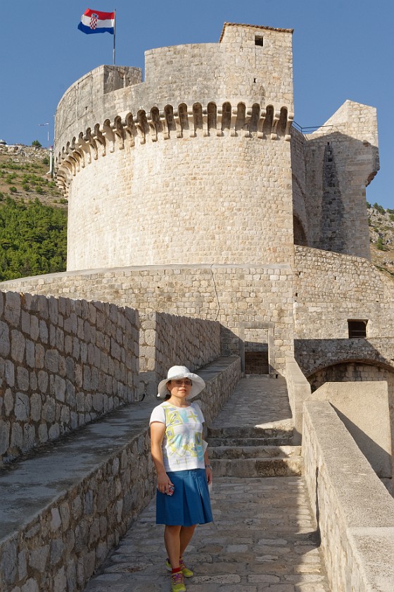 Dubrovnik. Portrait with Minčeta tower. Dubrovnik. .