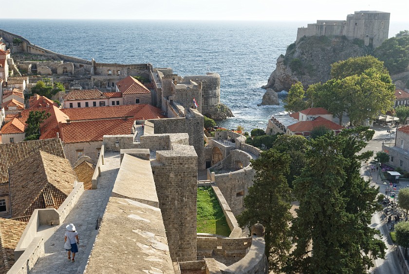 Dubrovnik. Western city wall, Pile gate and St. Lawrence fort. Dubrovnik. .