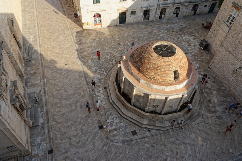 Dubrovnik. St. Savior square and Onofrio's big fountain. Dubrovnik. .