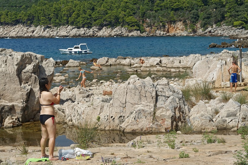 Lokrum Island. Rock beach. near Dubrovnik. .