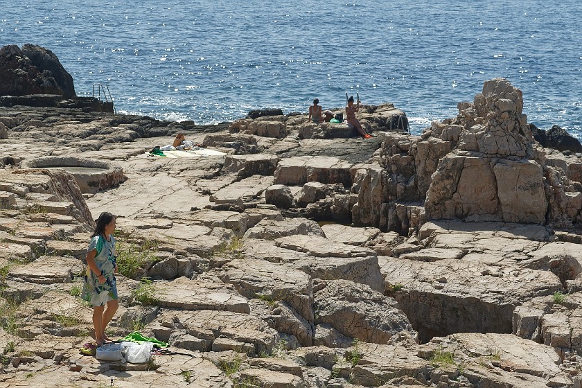 Lokrum Island. Rock beach. near Dubrovnik. .