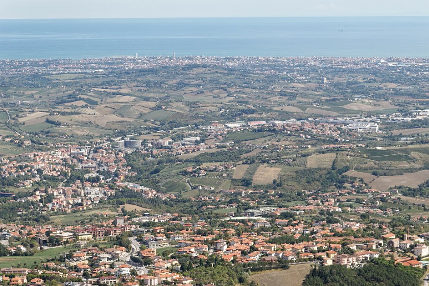 San Marino. View to Rimini. San Marino. .