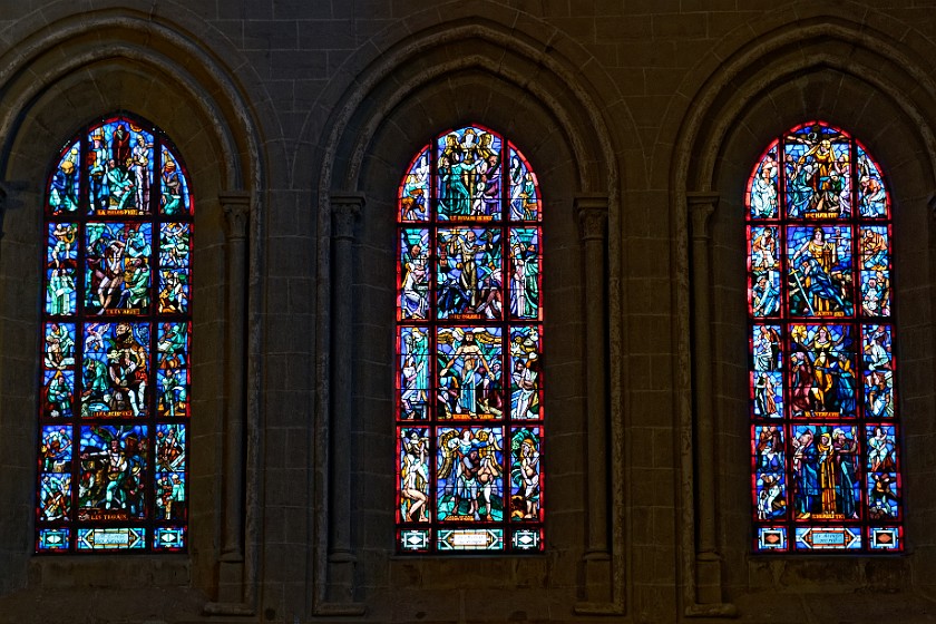 Cathédrale de Notre Dame. Stained-glass windows. Lausanne. .