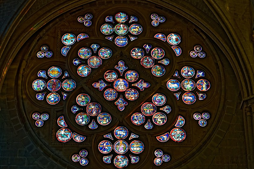 Cathédrale de Notre Dame. Stained-glass windows. Lausanne. .
