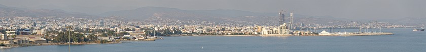Limassol, Cyprus. Panoramic view on Limassol and the new marina. Limassol. .