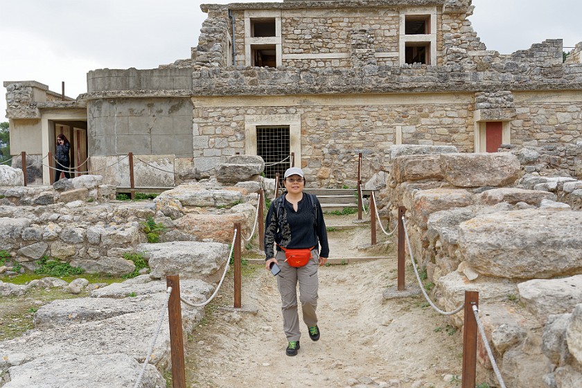 Minoan Palace of Knossos, Crete. Near the north entrance. Heraklion. .