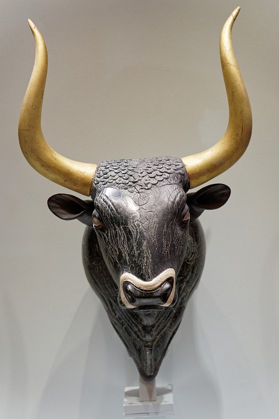Heraklion Archaeological Museum, Crete. Bull sculpture. Heraklion. .