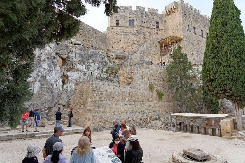 Lindos, Rhodes. Entrance to the acropolis. Lindos. .