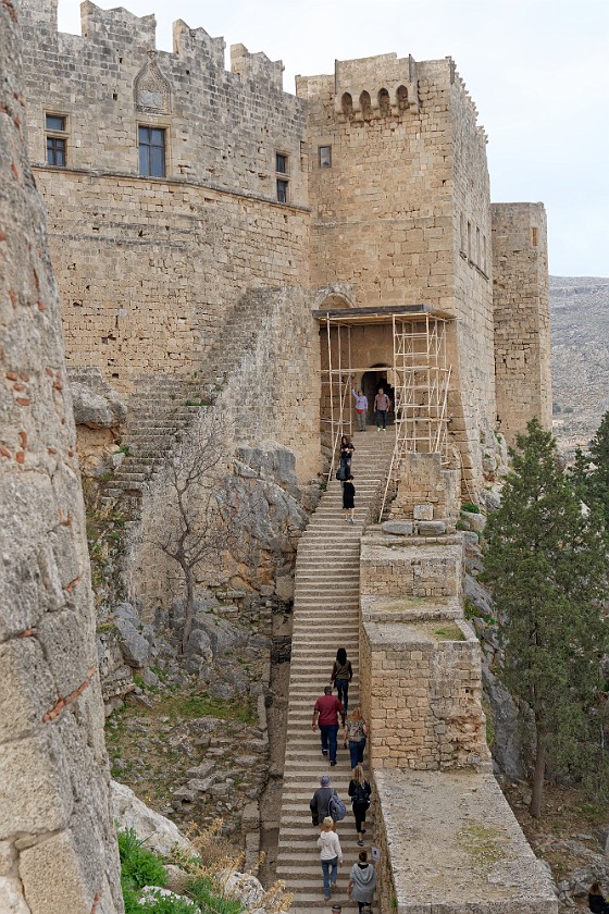 Lindos, Rhodes. Entrance to the acropolis. Lindos. .