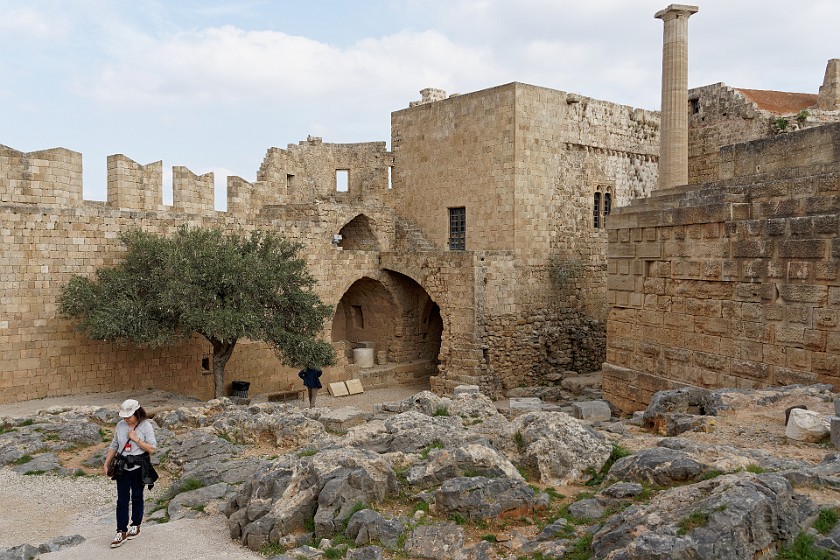 Lindos, Rhodes. Entrance to the acropolis. Lindos. .