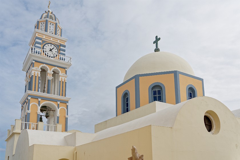 Fira, Santorini. St. John the Baptist cathedral. Fira. .