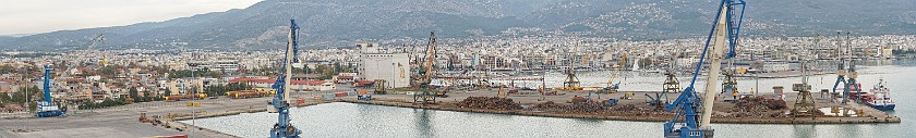 Volos. Panoramic view on the port of Volos. Volos. .