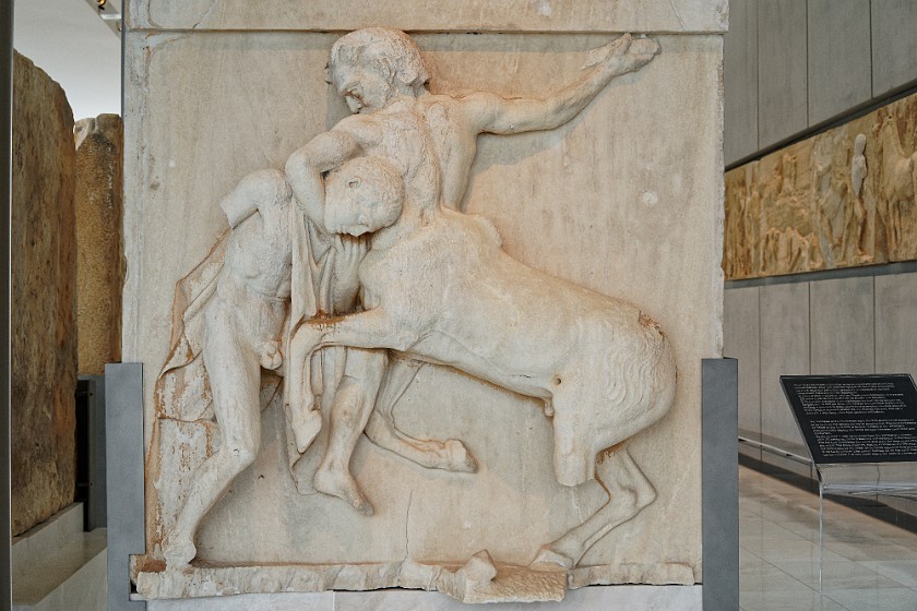 Acropolis Museum. Metope. Athens. .