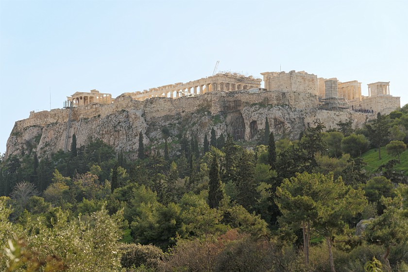 Acropolis of Athens. View from the west on the Acropolis. Athens. .