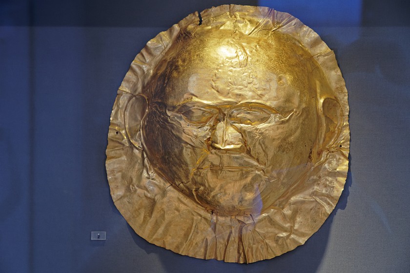 National Archaeological Museum. Gold death-mask. Athens. .