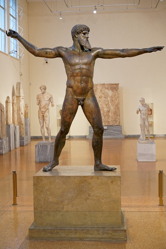 National Archaeological Museum. Bronze statue of Zeus or Poseidon. Athens. .