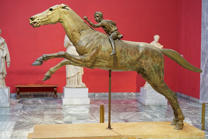 National Archaeological Museum. Bronze statue of a horse and a young jockey. Athens. .