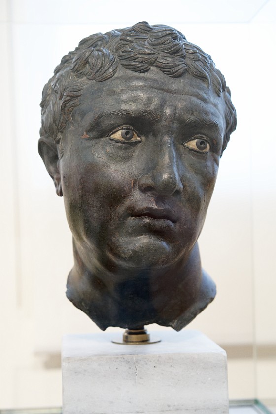 National Archaeological Museum. Bronze head. Athens. .