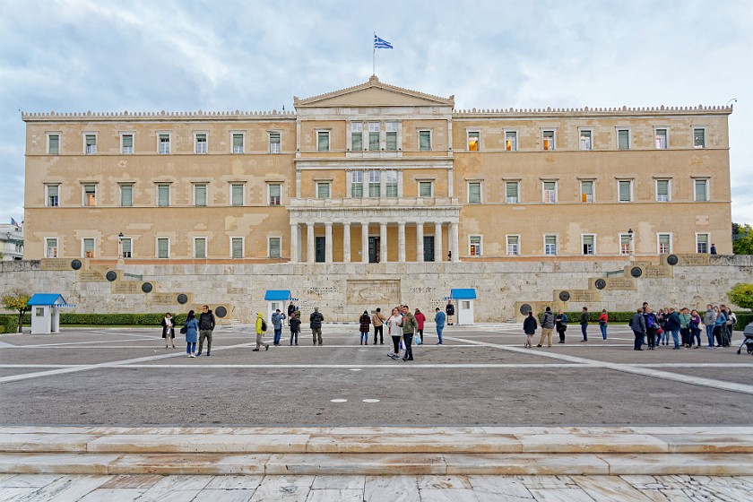 Hellenic Parliament. Parliament building and the monument to the Unknown Soldier. Athens. .