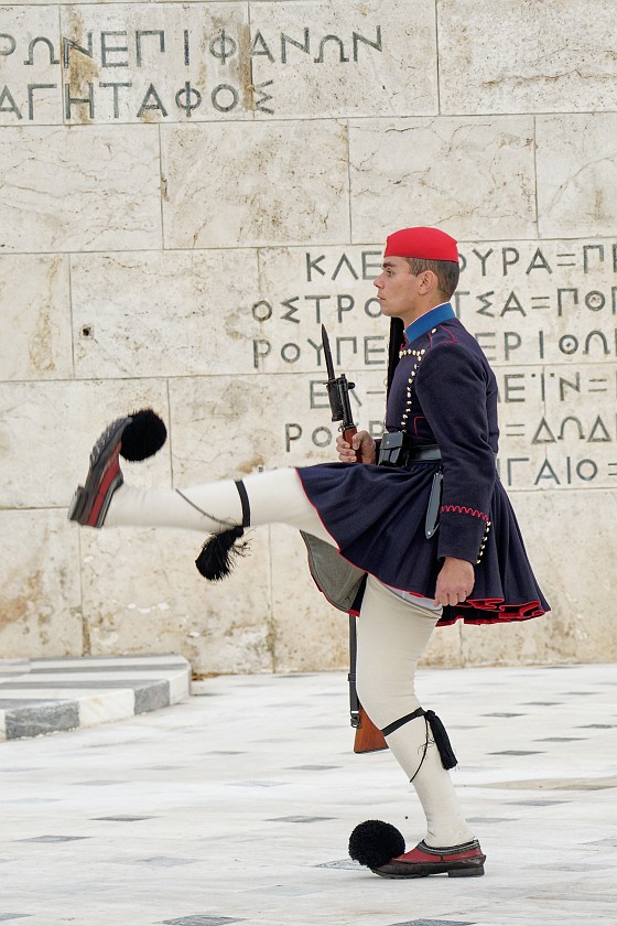 Hellenic Parliament. Change of guards (evzones) in front of the parliament building. Athens. .