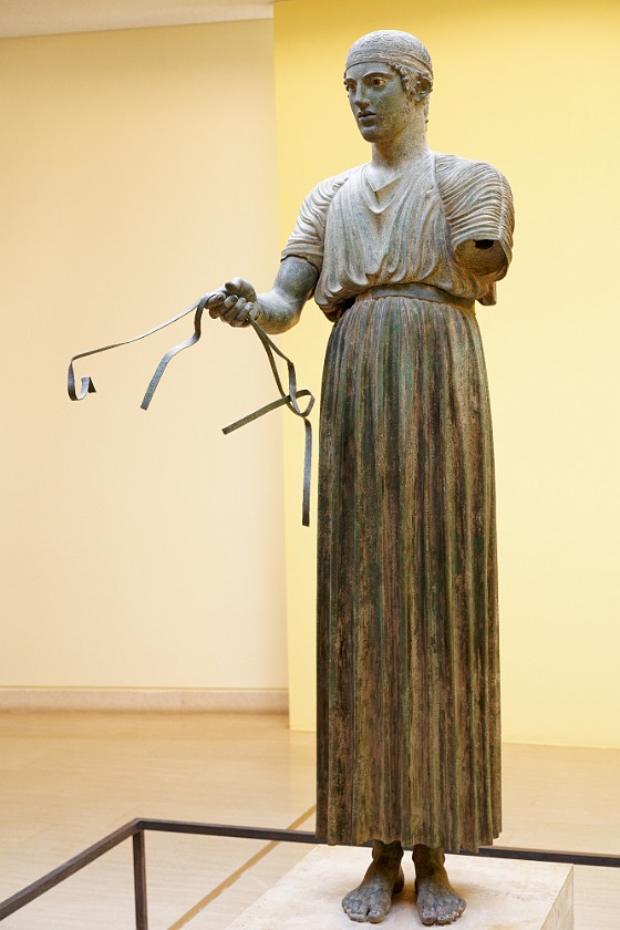 Delphi Archaeological Museum. Bronze statue of a charioteer. Delphi. .