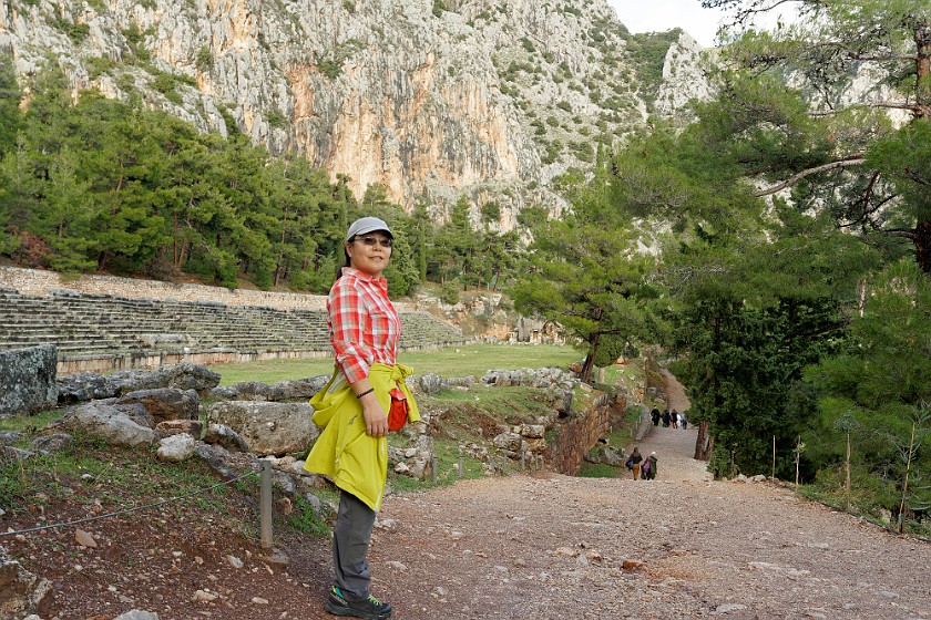 Sanctuary of Apollo. Portrait at the stadium. Delphi. .