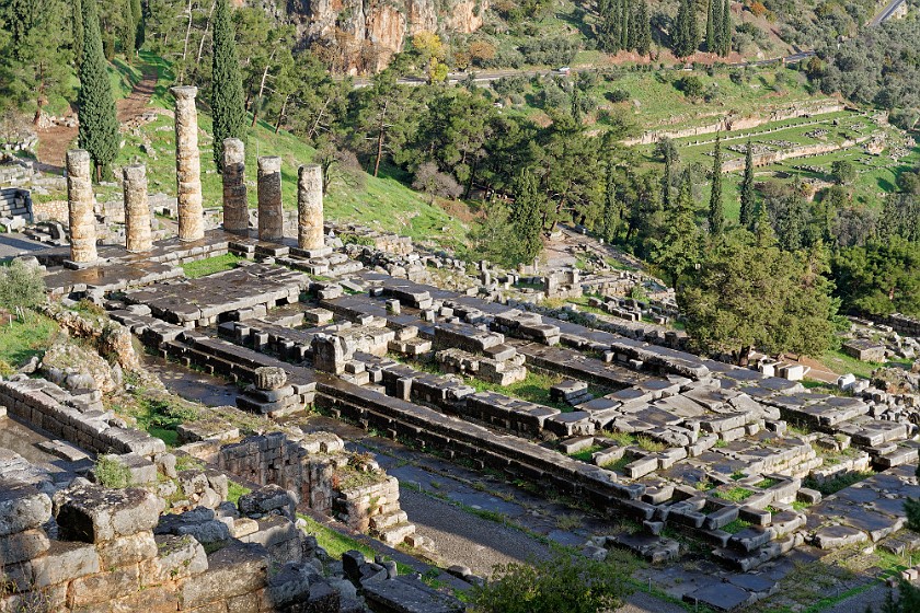 Sanctuary of Apollo. Temple of Apollo. Delphi. .