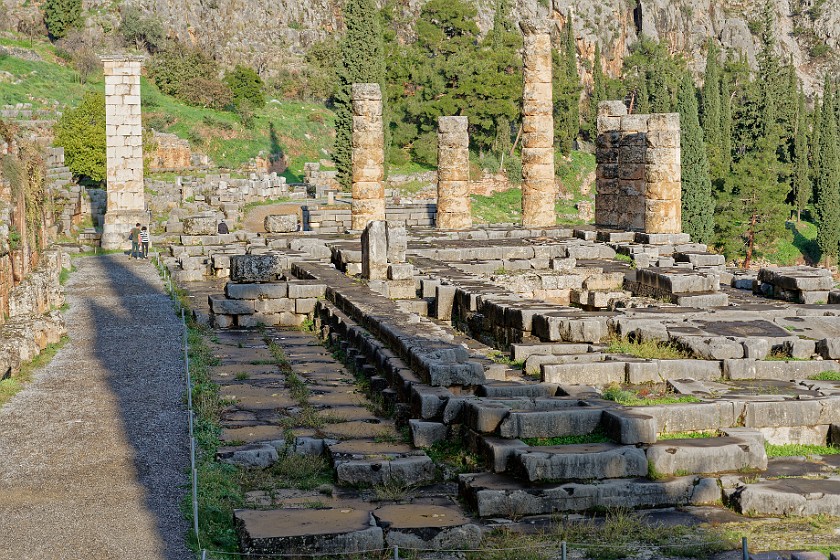 Sanctuary of Apollo. Temple of Apollo. Delphi. .