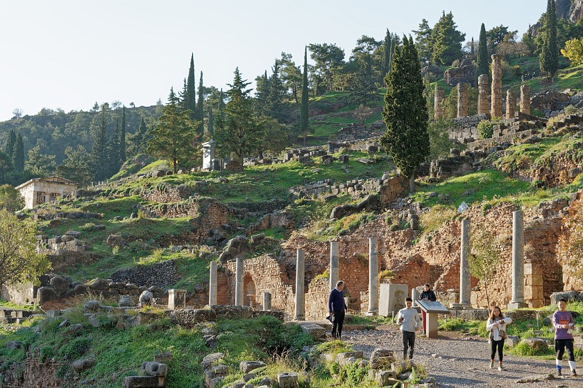 Sanctuary of Apollo. Sacred way. Delphi. .