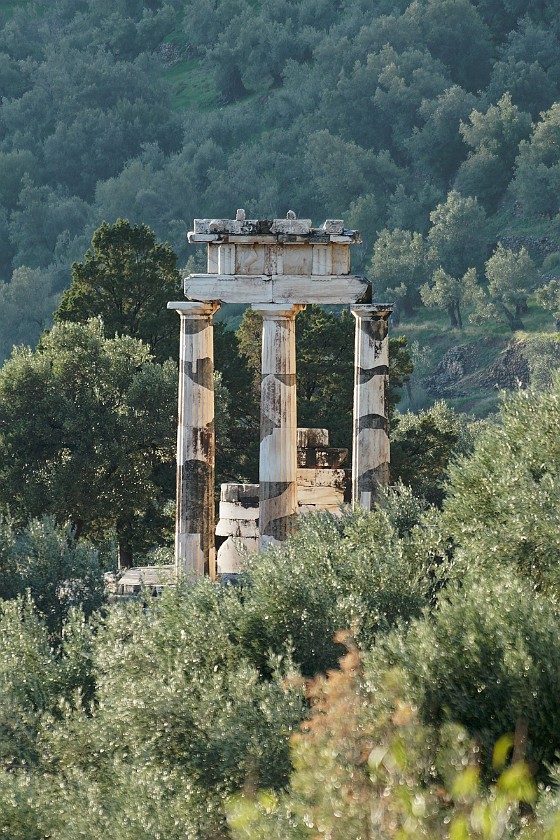 Sanctuary of Apollo. Athena Pronaia temple. Delphi. .