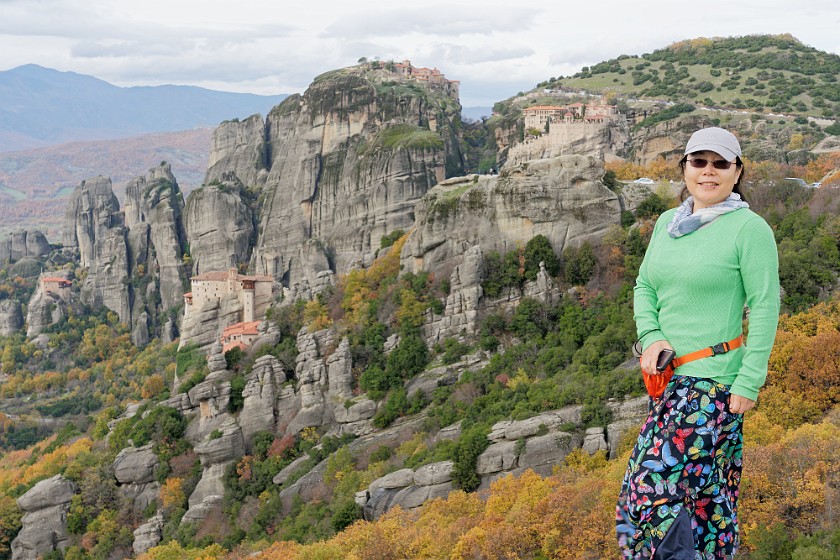 Meteora. Portrait with four Monasteries. Kalampaka. .