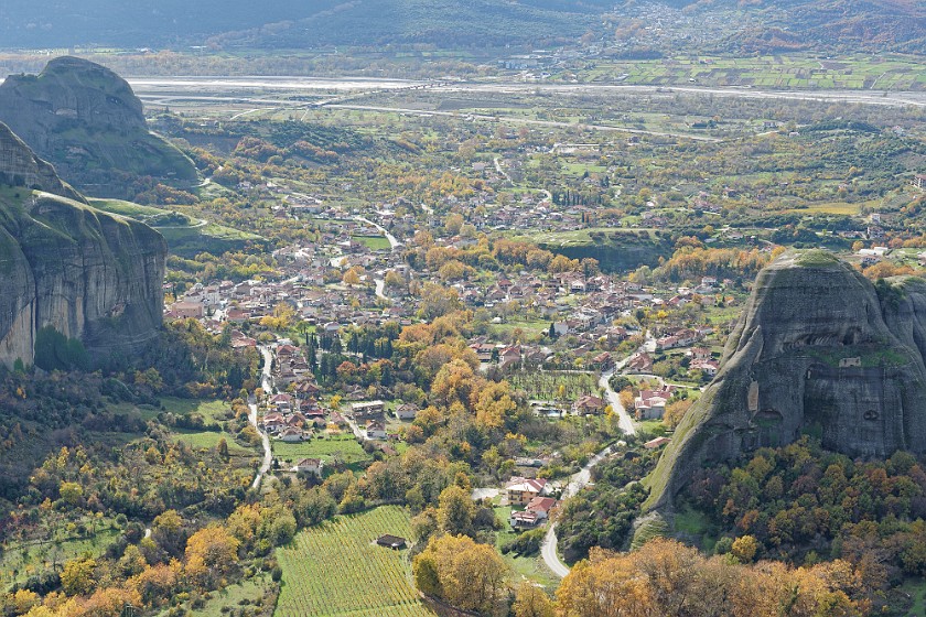 Meteora. View on Kastraki. Kalampaka. .