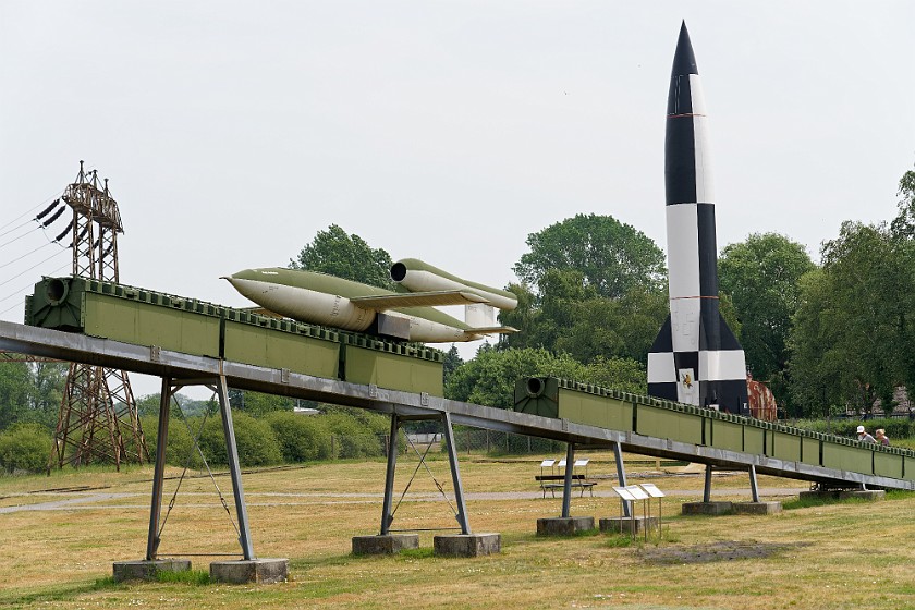 Historical Technical Museum Peenemünde. Rocket and cruise missile. Peenemünde. .