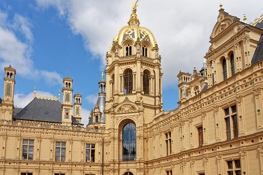 Schwerin Palace. Palace view from the inner court yard. Schwerin. .