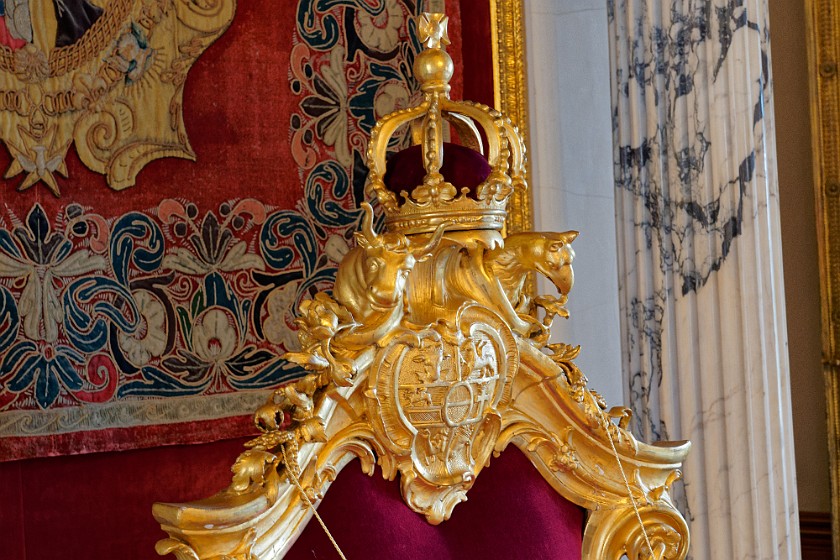 Schwerin Palace. Throne backrest top. Schwerin. .