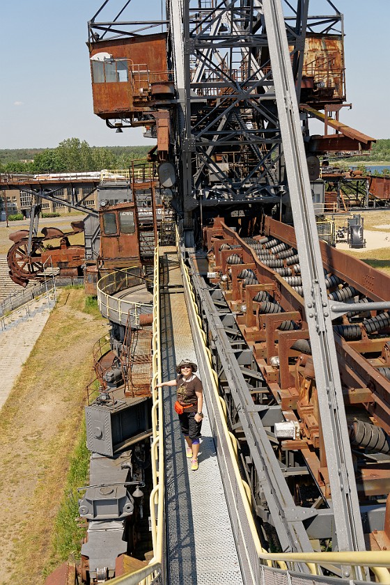 Ferropolis. On top of a mining excavator. Gräfenhainichen. .