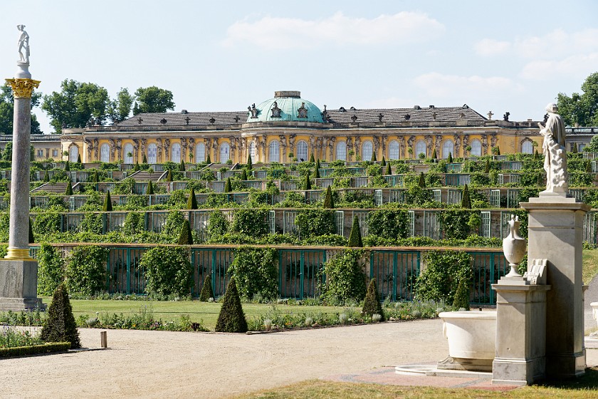 Sanssouci Palace. Vine-draped terraces. Potsdam. .