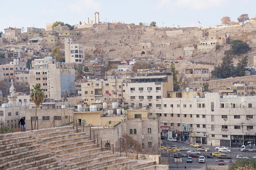Amman. View from the Roman theater on the Citadel hill. Amman. .