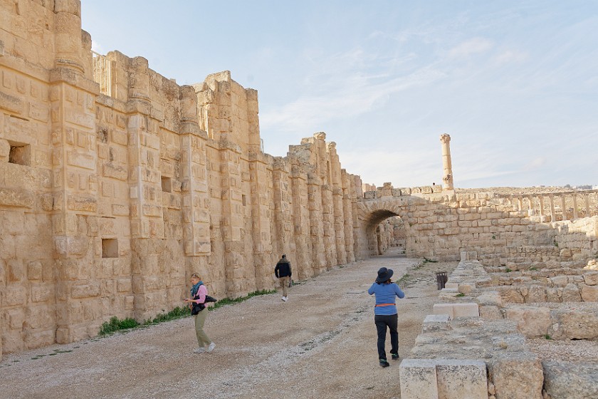 Archaeological Site of Jerash. Walls near the temple of Zeus. Jerash. .