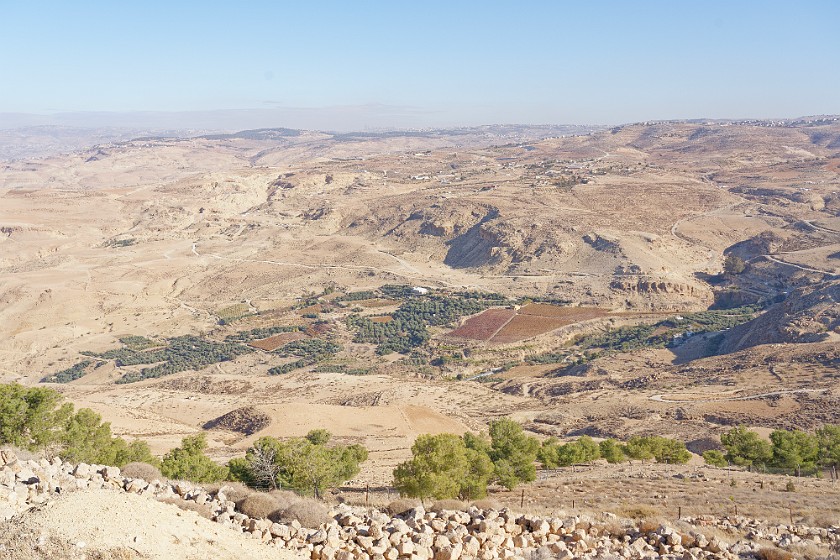 Mount Nebo. View on the valley of Moses' Spring. near Madaba. .